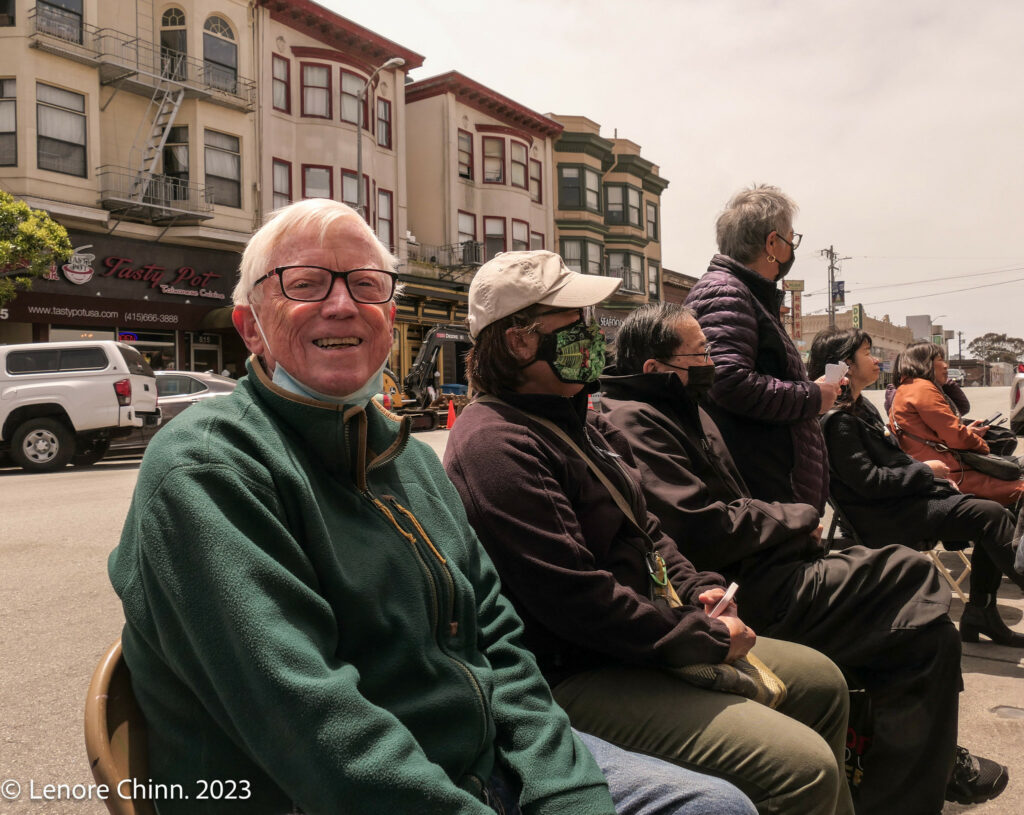 Photo of a crowd of people on Clement Street San Francisco May 2023