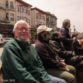 Photo of a crowd of people on Clement Street San Francisco May 2023